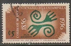 MEXICO 891, 5¢ Centenary of 1st postage stamps USED. F-VF. (696)