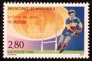 Andorra (French) #447  MNH - Sports Rugby World Cup (1995)