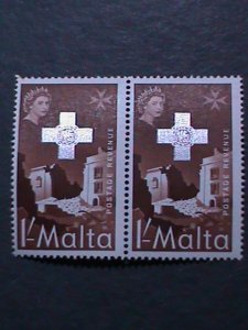 ​MALTA 1957 SC#263-5 GEORGE CROSS AWARDS-MNH PAIR COMPLETE SET-REVENUE STAMPS