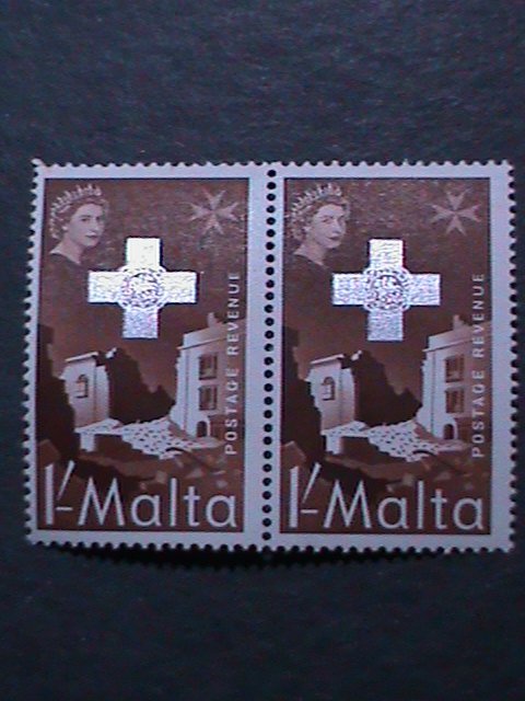 ​MALTA 1957 SC#263-5 GEORGE CROSS AWARDS-MNH PAIR COMPLETE SET-REVENUE STAMPS