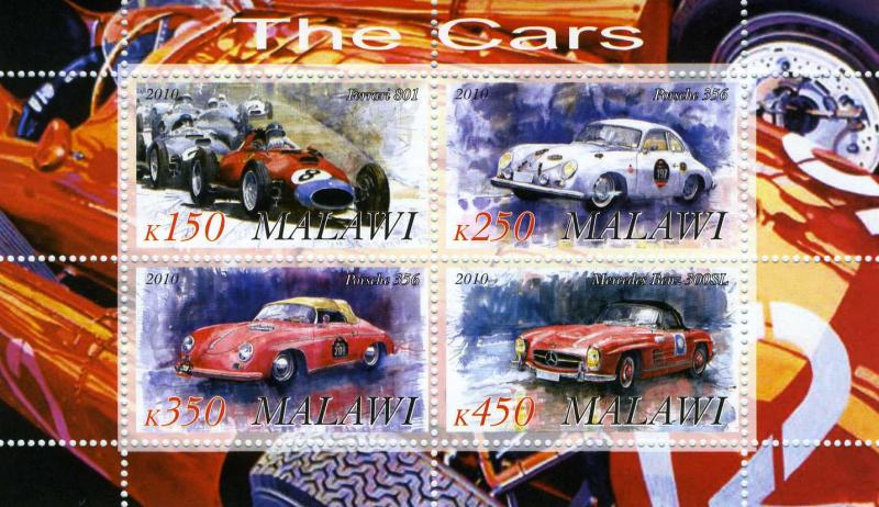 Malawi 2010 Classic Cars Sheet (4) Perforated mnh.vf