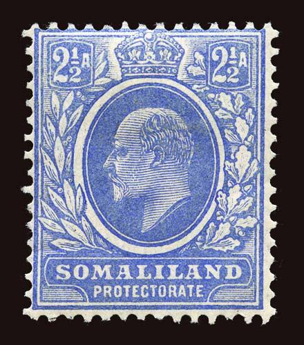 SOMALILAND PROTECTORATE Scott #43 (SG 48) 1905 KGVII unused yellow gum HR