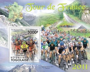 TOGO - 2011 - Tour de France - Perf Souv Sheet - Mint Never Hinged