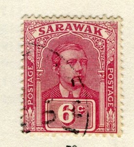 SARAWAK; 1928 early Brooke issue fine used 6c. value