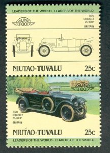 Tuvalu Niutao #3 Classic Cars MNH  attached pair