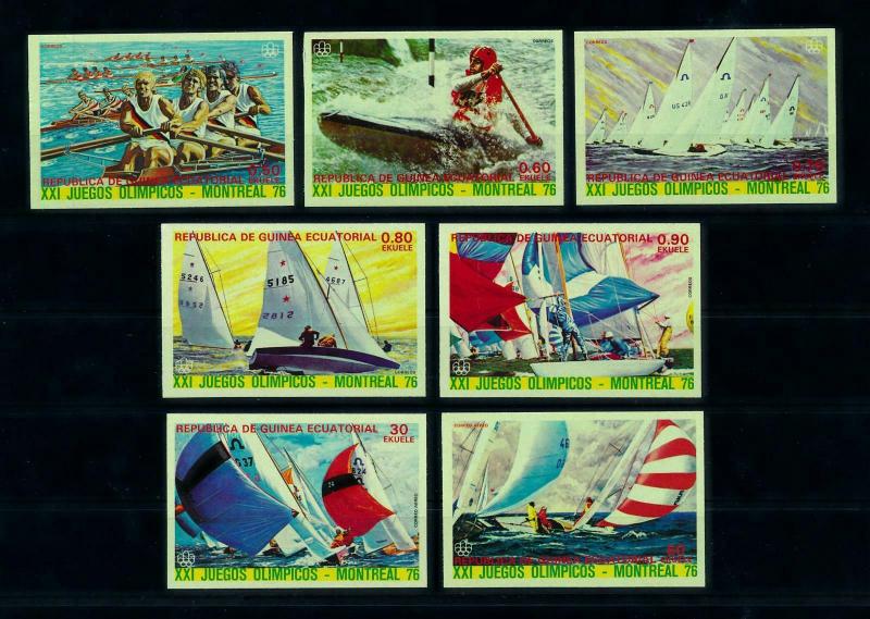 [100012] Equatorial Guinea 1976 Olympic Games Montreal Sailing Imperf. MNH