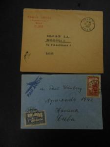 ALGERIA : Fascinating group of 11 covers with interesting markings. Some unusual