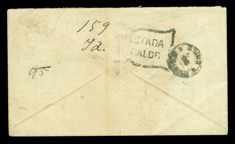 CHILE 1887.APR.21 - CHOLERA outbreak -  DESINFECTADA POR CALOR cover - RARE