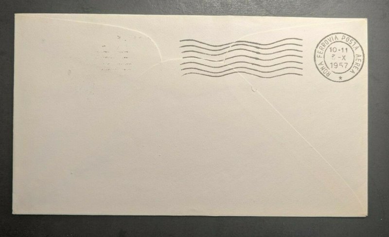1957 New York City First Flight Airmail Cover to Rome Italy TWA Jetstream