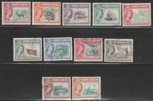 North Borneo #280-290 Used Short Set of 11 cv $6.55