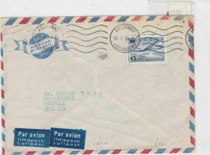 finland 1959 stamps cover  Ref 8484