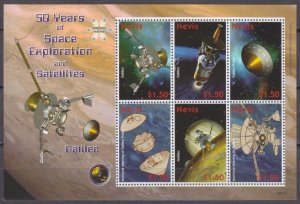 2008 Nevis 2302-07KL 50 years of space exploration and satellites. 8,00 €