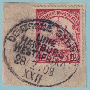 GERMAN SOUTHWEST AFRICA NO FAULTS SON CANCEL SEEPOST LINIE HAMBURG XXII UNLISTED