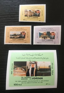 Jordan Stamps,MNH,1994,Sc#1483-6, 3rd Hashemite Restoration Of ALAGSA Mosque,