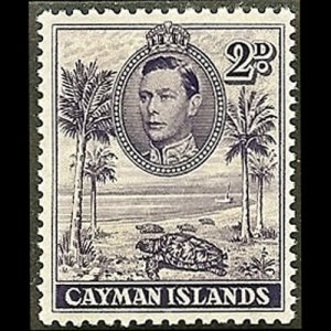 CAYMAN IS. 1938 - Scott# 104a Turtles perf.11.5 2p LH