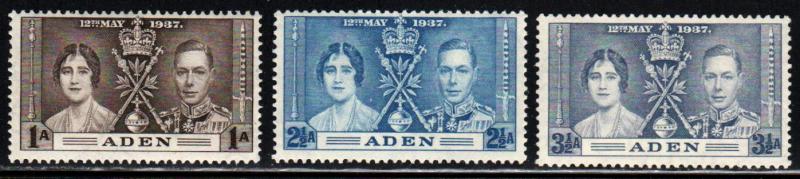 Aden # 13-15 ~ Cplt Set 3 ~ Mint, HMR ~ cv 3.00