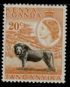 KENYA UGANDA TANGANYIKA QEII SG170, 20c black & orange, NH MINT.