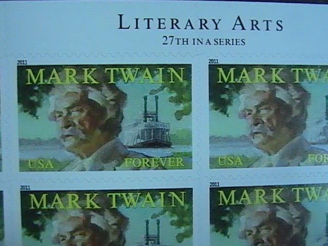 U.S.# 4545-MINT/NEVER HINGED--PANE OF 20---LITERARY ARTS/MARK TWAIN----2011