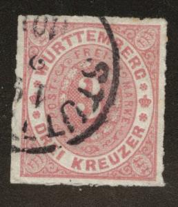 Germany State Wurttemberg Scott 49 Used