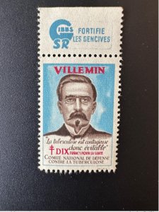 France 1951 Villemin anti-tuberculosis contagious therefore avoidable 10 Francs