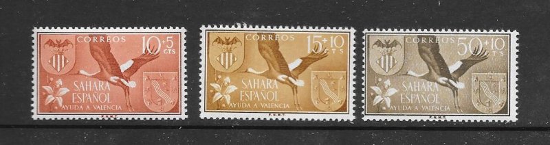 BIRDS - SPANISH SAHARA #B45-47 MNH