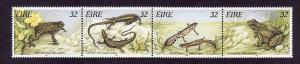 Ireland-Sc#982a-unused NH strip of 4-Reptiles & Amphibians-1