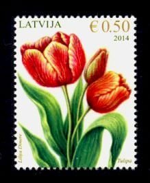 Latvia Sc# 866 MNH Tulips