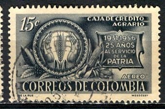 Colombia; 1957: Sc. # C295: Used Single Stamp