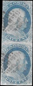 US #7 Used NH pair