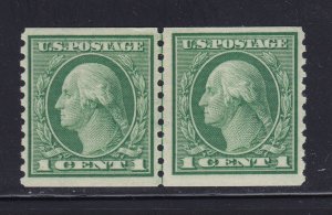 452 line pair VF+ original gum lightly hinged nice color cv $ 75 ! see pic !