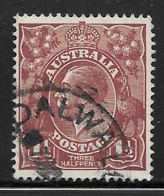 Australia 24: 1.5p King George V, used, F-VF