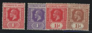 Leeward Islands #63-66a Unused Single