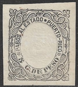 PUERTO RICO 1872-78 5c Payments To The State Revenue Cut Square MNG