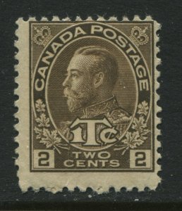 Canada 1916 2 cents brown War Tax unmounted mint NH