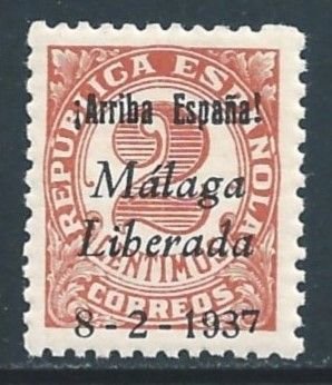 Spain #10L4 NH 2c Numeral Issue Surcharged