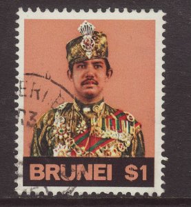 1975 Brunei $1 Wmk 14 Sideways Fine Used SG256