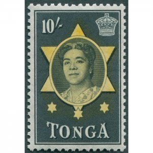 Tonga 1953 10s yellow & black SG113 unused