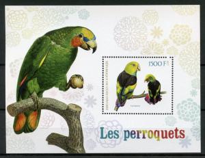 Ivory Coast 2017 MNH Parrots Lilac-tailed Parrotlet Parrot 1v S/S Birds Stamps