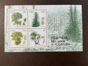 IRELAND MNH #1659a Souvenir sheet *2006* Trees  STAMPA OVERPRINT