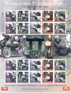 Isle Of Man 2007 TT All time Greats Sheet Used