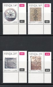 South Africa - Venda 1986 History of Writing Scott # 76 - 79 MNH