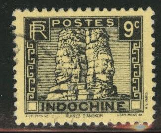 French Indo-China Scott 157A used 9c stamp 1941