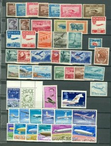 ROMANIA  AIR LOT  of (50) incl. (9) SETS MNH/MINT...$90.00