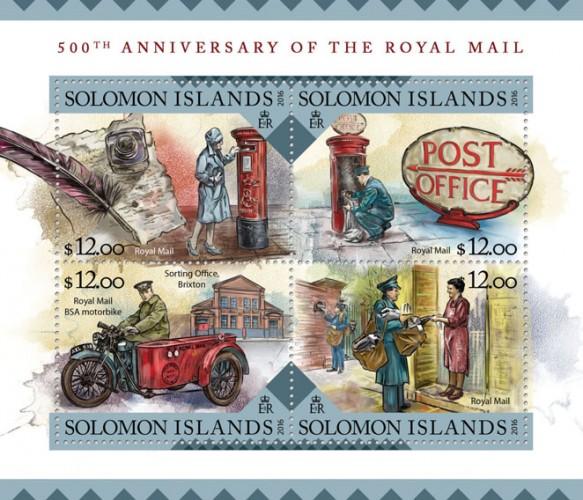 SOLOMON ISLANDS - 2016 - Royal Mail - Perf 4v Sheet - MNH