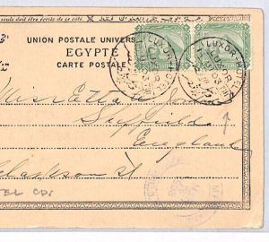 EGYPT Pyramids Postcard Super *LUXOR-HOTEL* CDS 1903 Sheffield {samwells}PJ214