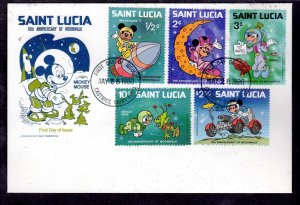 ST. LUCIA #500 1980 INT'L YEAR OF THE CHILD, DISNEY MINT VF NH O.G S/S