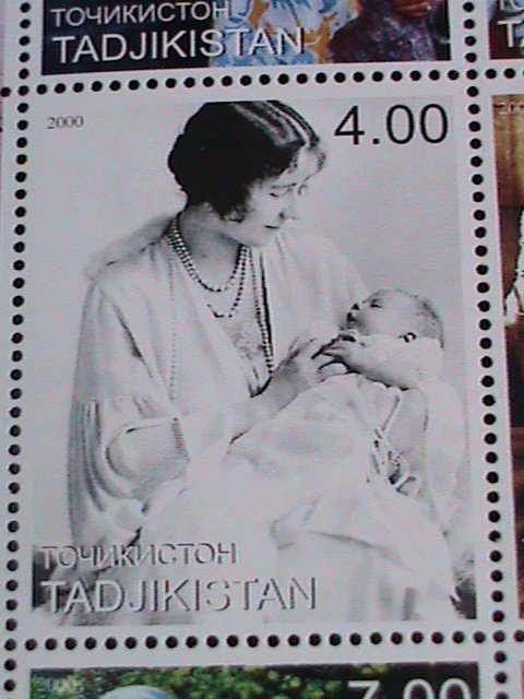 Tajikistan Stamp:2000- Queen Mother's 100th Birthday  MNH Stamp sheet-