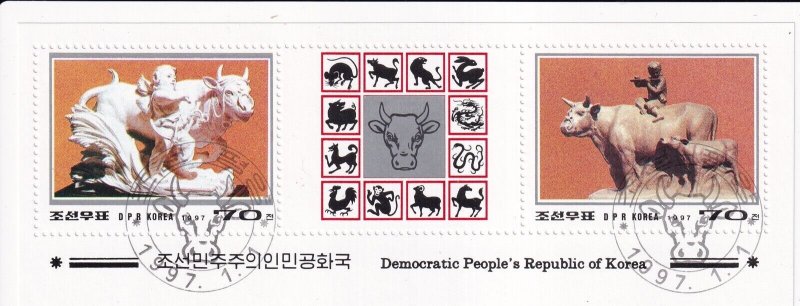 G014 Korea 1997 Chinese New Year - Year of the Ox minisheet