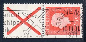 Netherlands Scott # 460 + Label, used