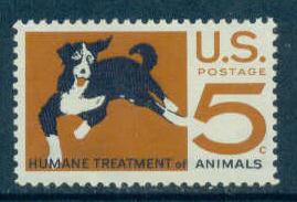 1307 5c Dog Fine MNH